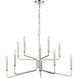 Raven 10 Light 36.1 inch Polished Nickel Chandelier Ceiling Light